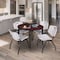 Regency Kahlo Round Table & Chair Sets, 42 W, 42 L, 29 H, Wood, Metal, Plastic Top, Mahogany TPL42RNDMHBK47GY - alternate 1